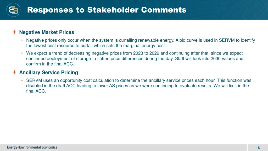responses to stakeholder comments 1