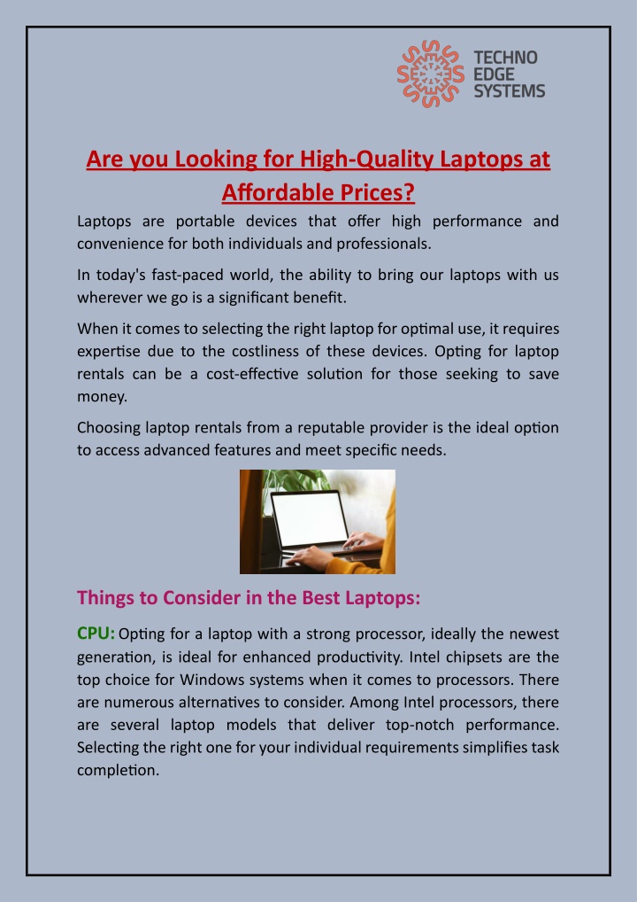 are you looking for high quality laptops