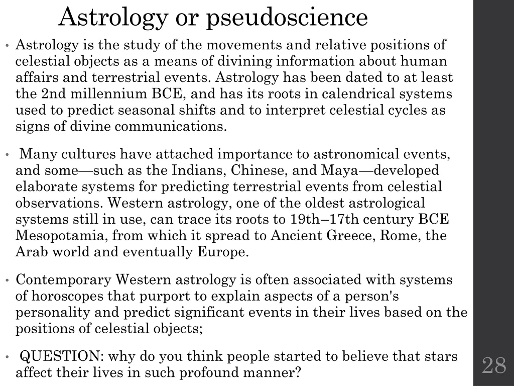 astrology or pseudoscience astrology is the study