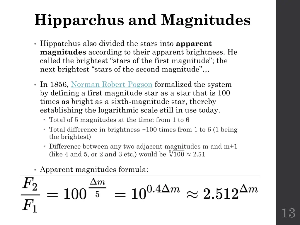 hipparchus and magnitudes