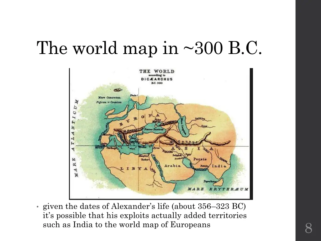 the world map in 300 b c
