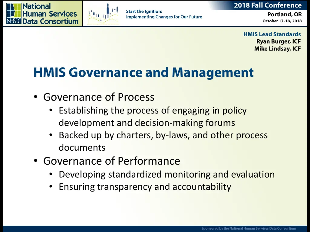 governance of process establishing the process