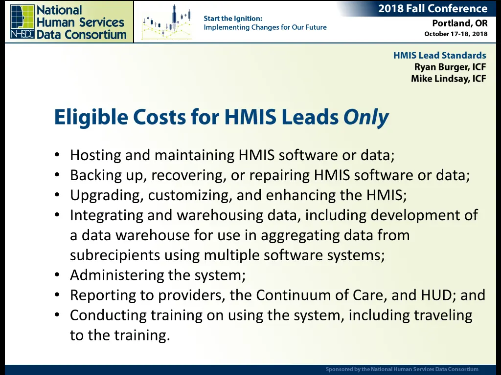 hosting and maintaining hmis software or data