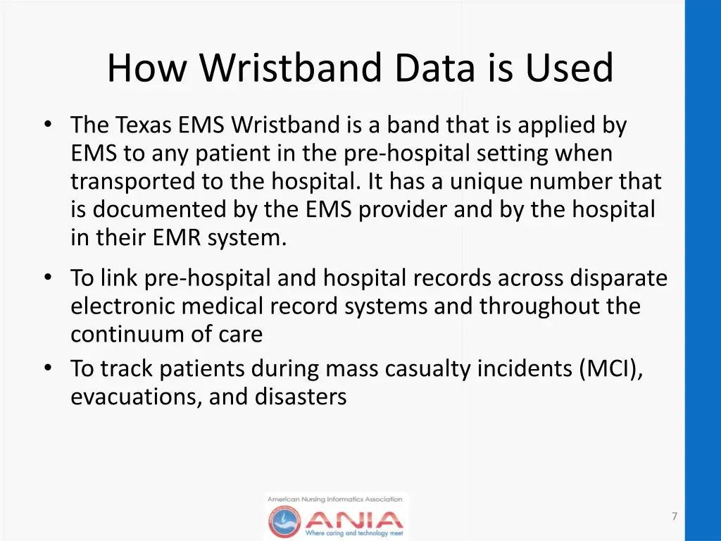 how wristband data is used