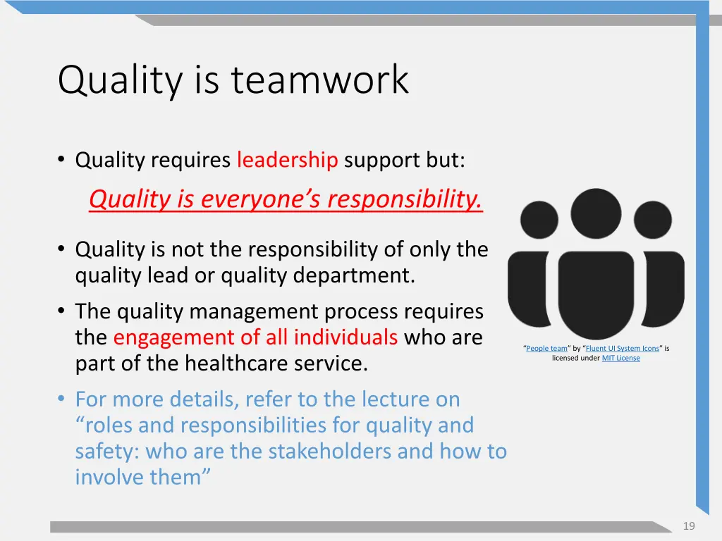 quality is teamwork