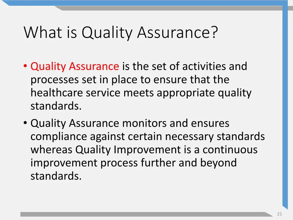 what is quality assurance