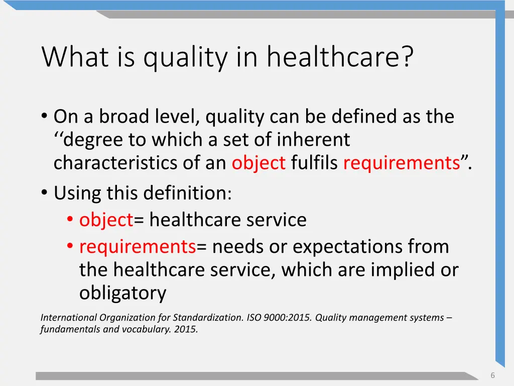 what is quality in healthcare