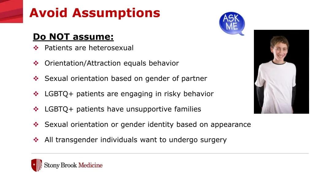 avoid assumptions