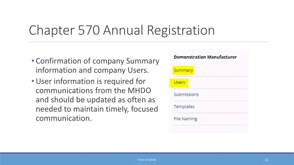 chapter 570 annual registration