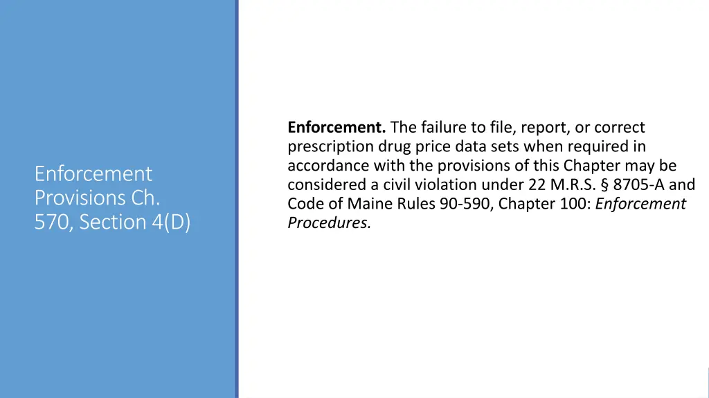 enforcement the failure to file report or correct