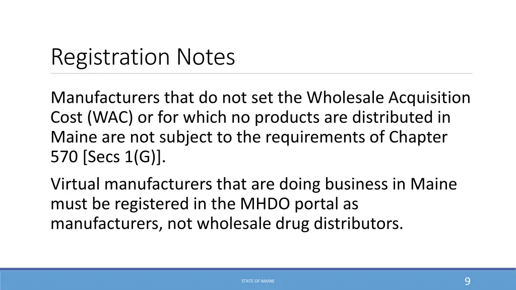 registration notes