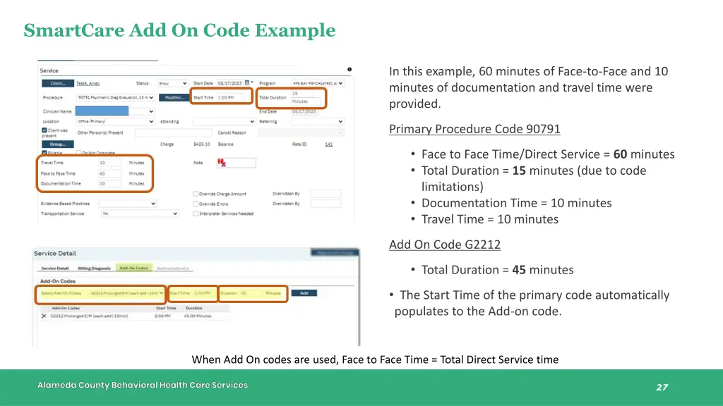 smartcare add on code example