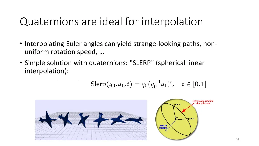 quaternions are ideal for interpolation