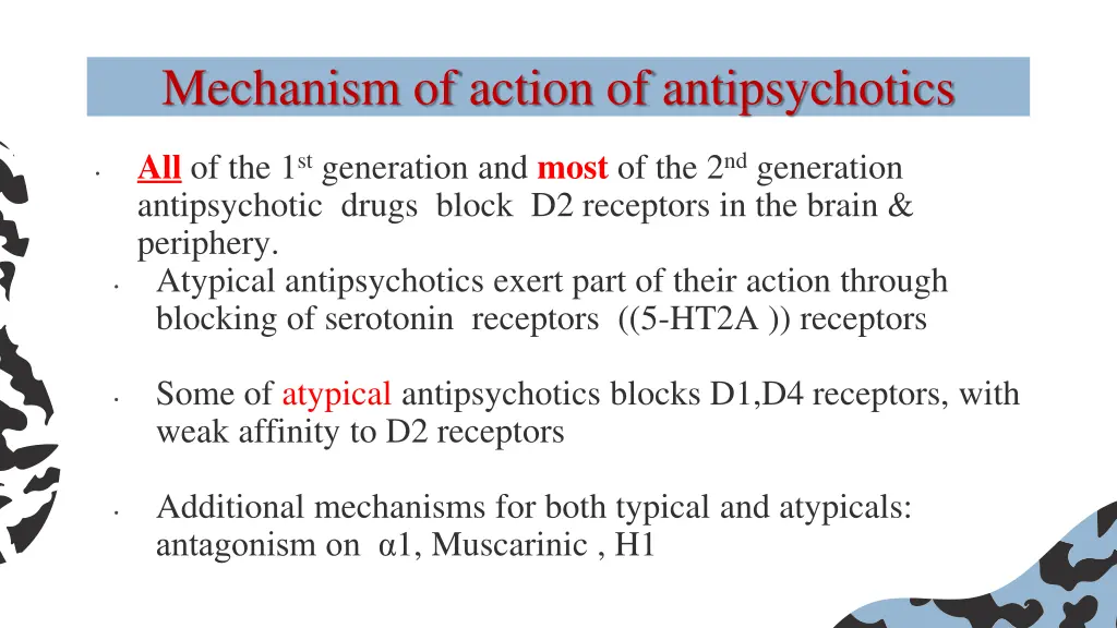 mechanism of action of antipsychotics