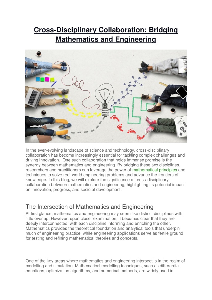 cross disciplinary collaboration bridging