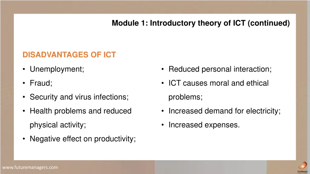 module 1 introductory theory of ict continued 1