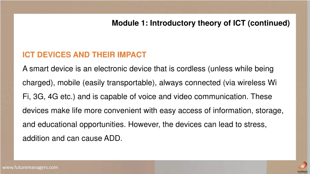 module 1 introductory theory of ict continued 2