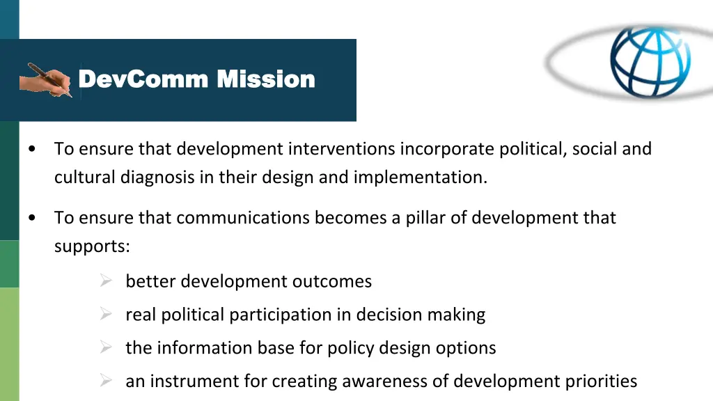 devcomm devcomm mission