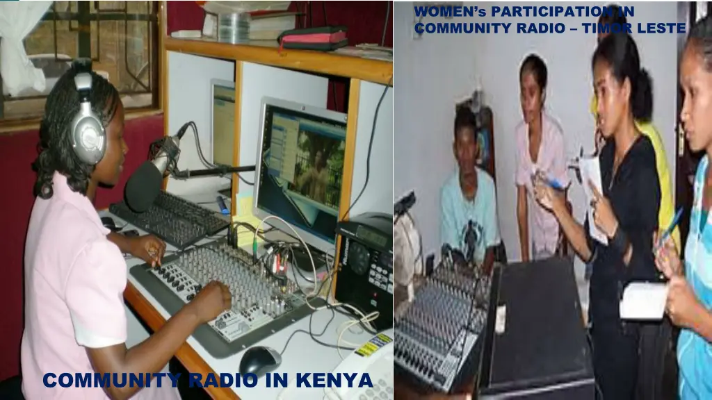 women s participation in community radio timor