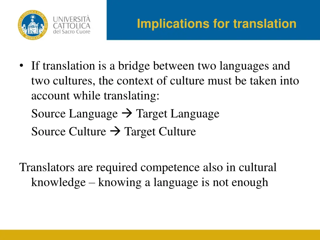 implications for translation