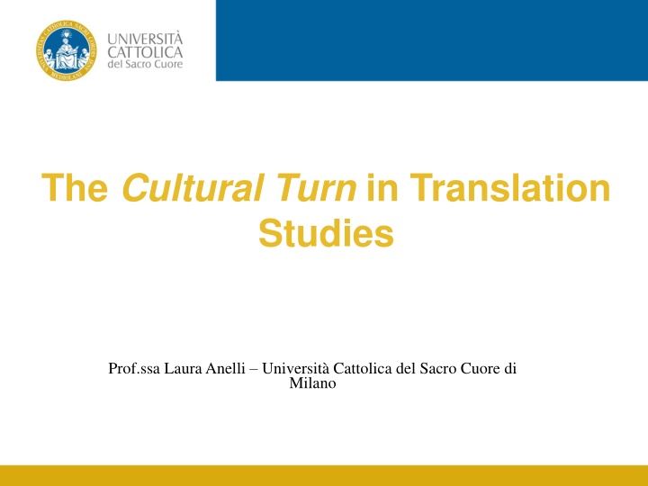 the cultural turn in translation studies