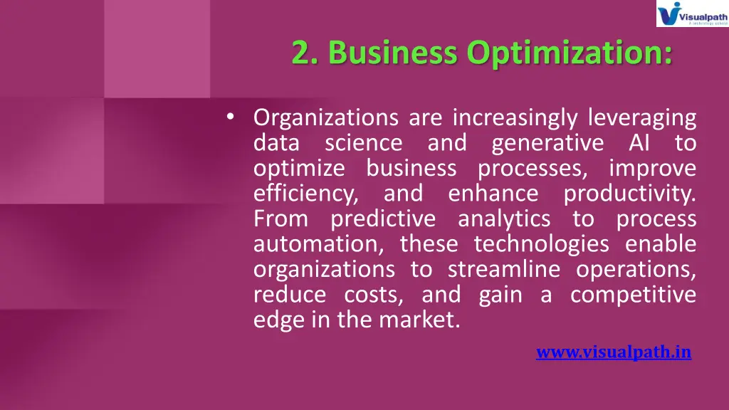 2 business optimization