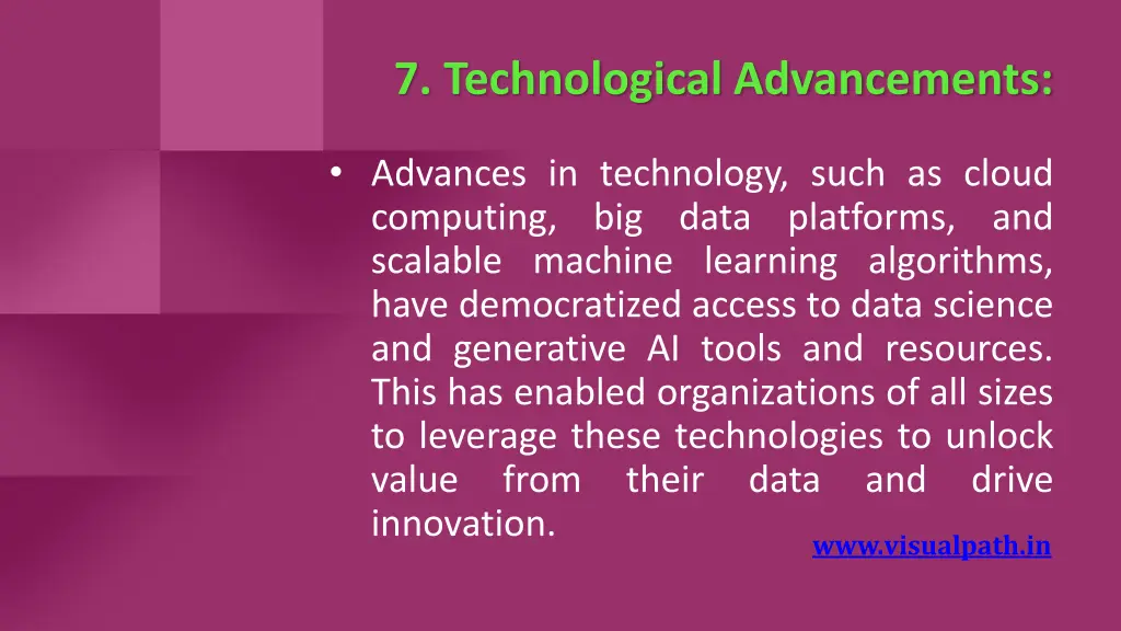 7 technological advancements