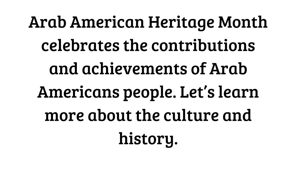arab american heritage month celebrates
