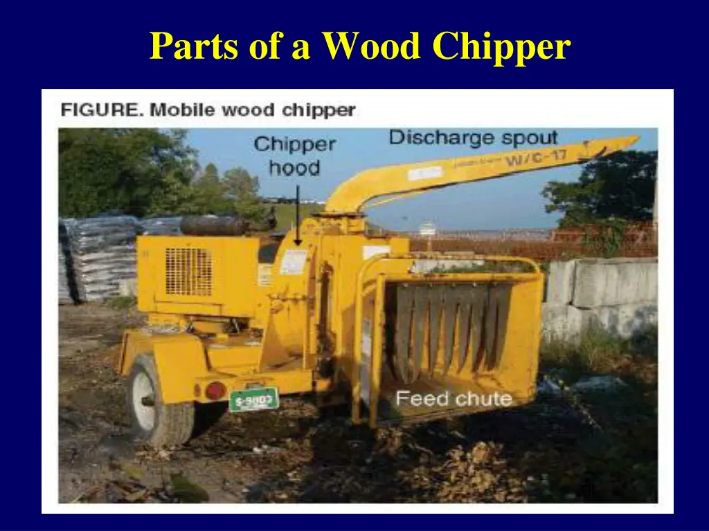 parts of a wood chipper