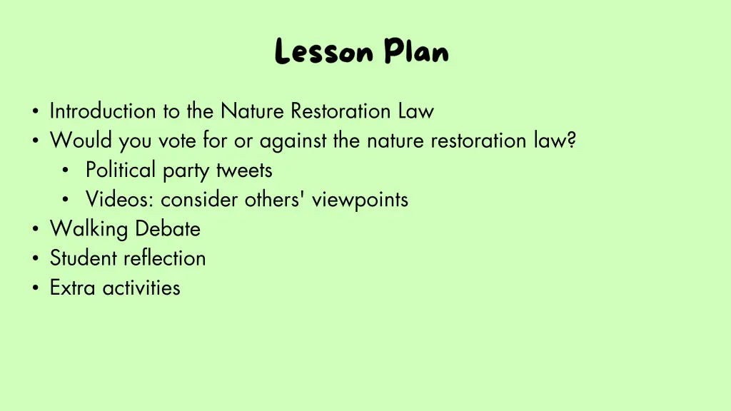 introduction to the nature restoration law would