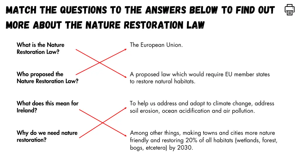 match the questions to the answers below to find