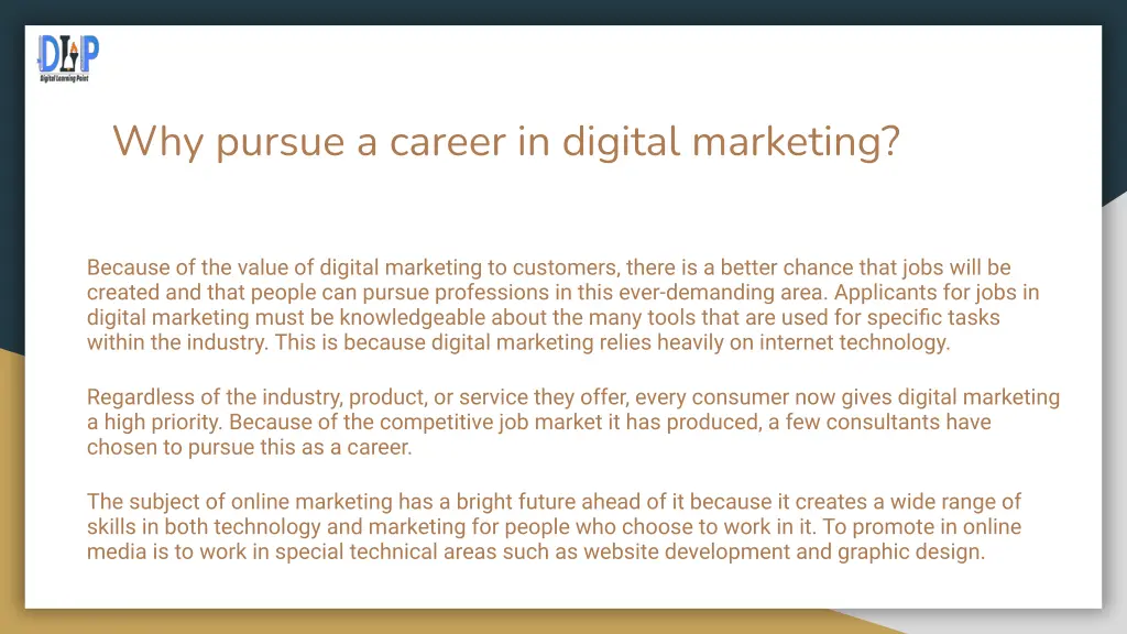 why pursue a career in digital marketing