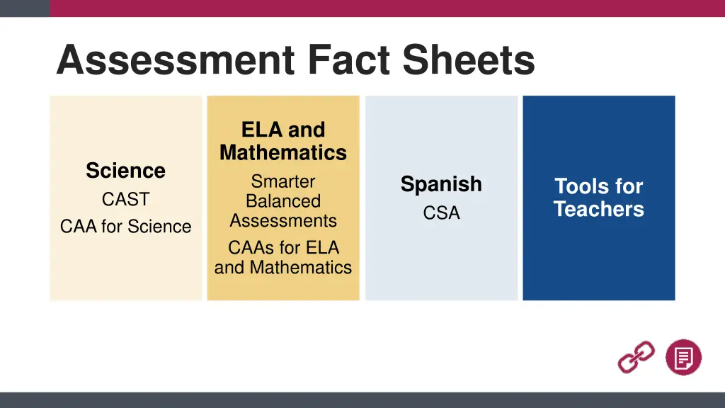 assessment fact sheets