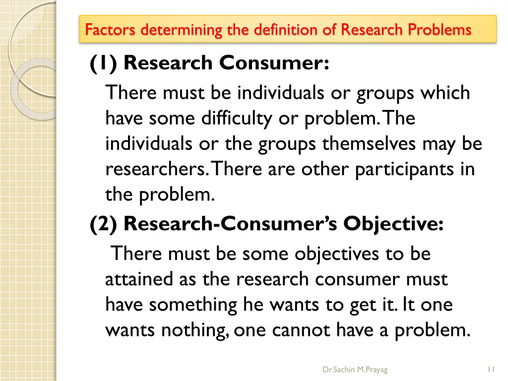 factors determining the definition of research 1