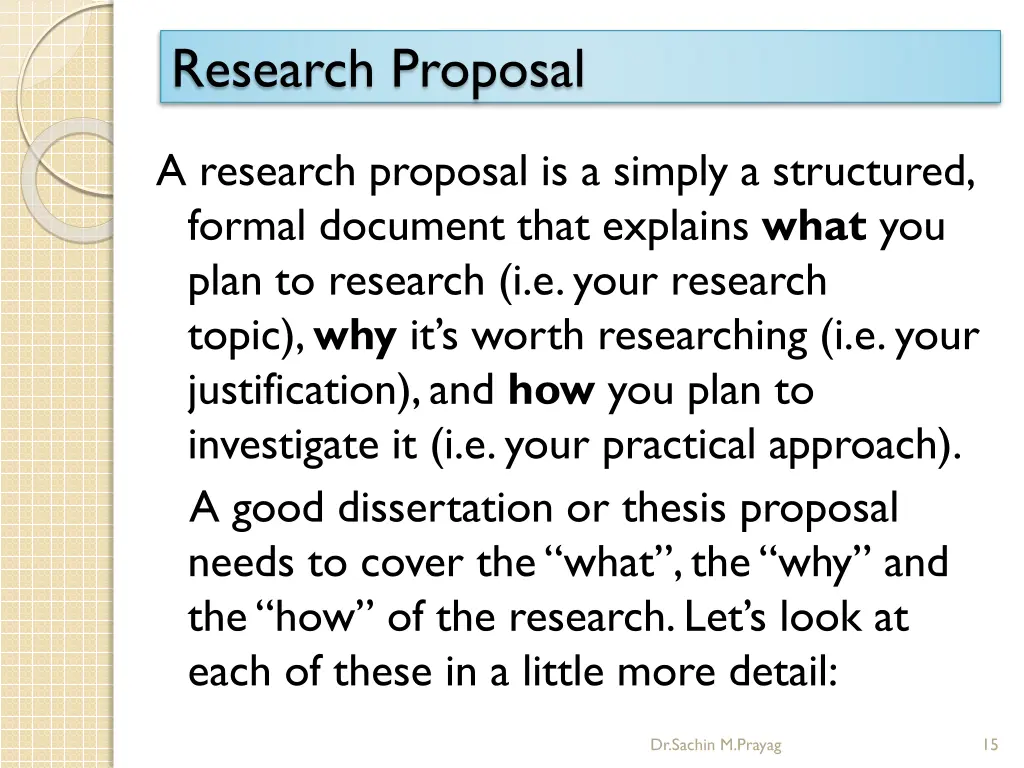 research proposal