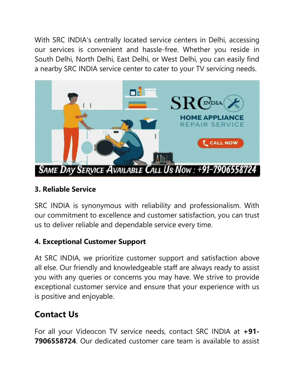 with src india s centrally located service