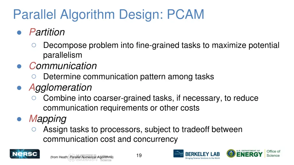 parallel algorithm design pcam partition