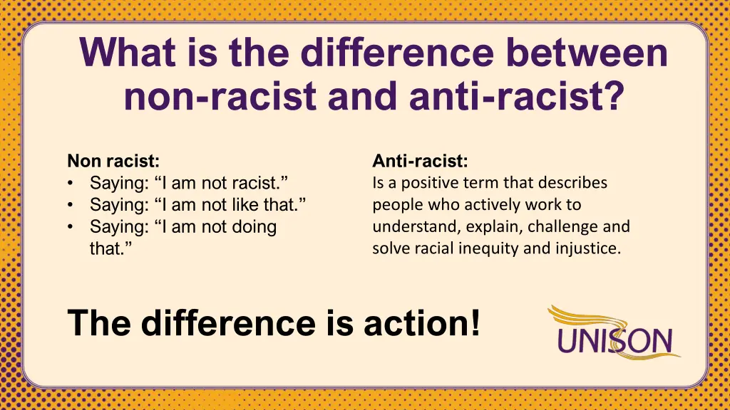 what is the difference between non racist