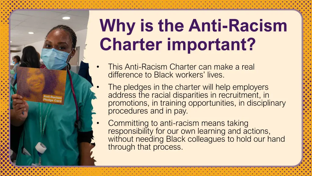 why is the anti racism charter important