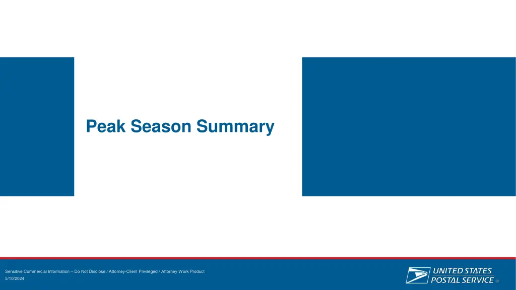 peak season summary