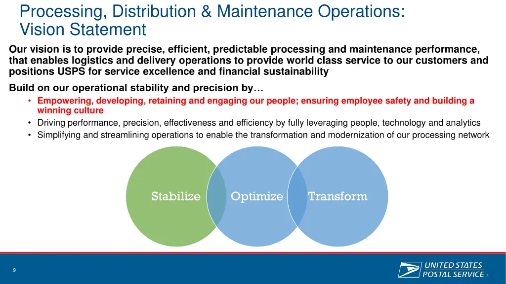 processing distribution maintenance operations