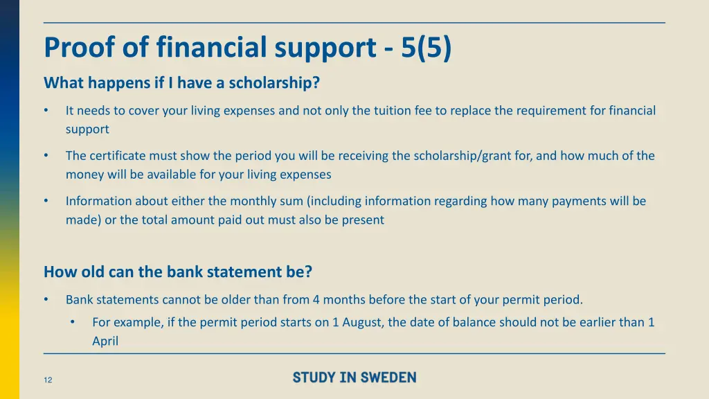 proof of financial support 5 5