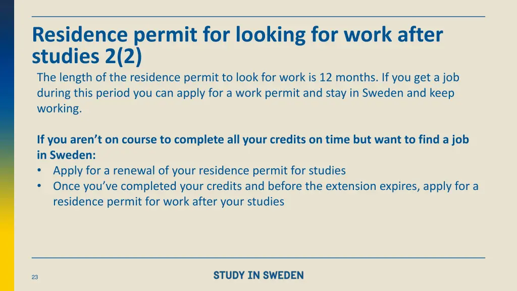 residence permit for looking for work after 1