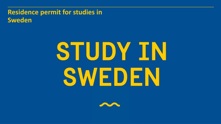 residence permit for studies in sweden