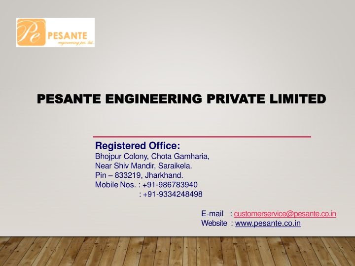 pesante engineering private limited pesante