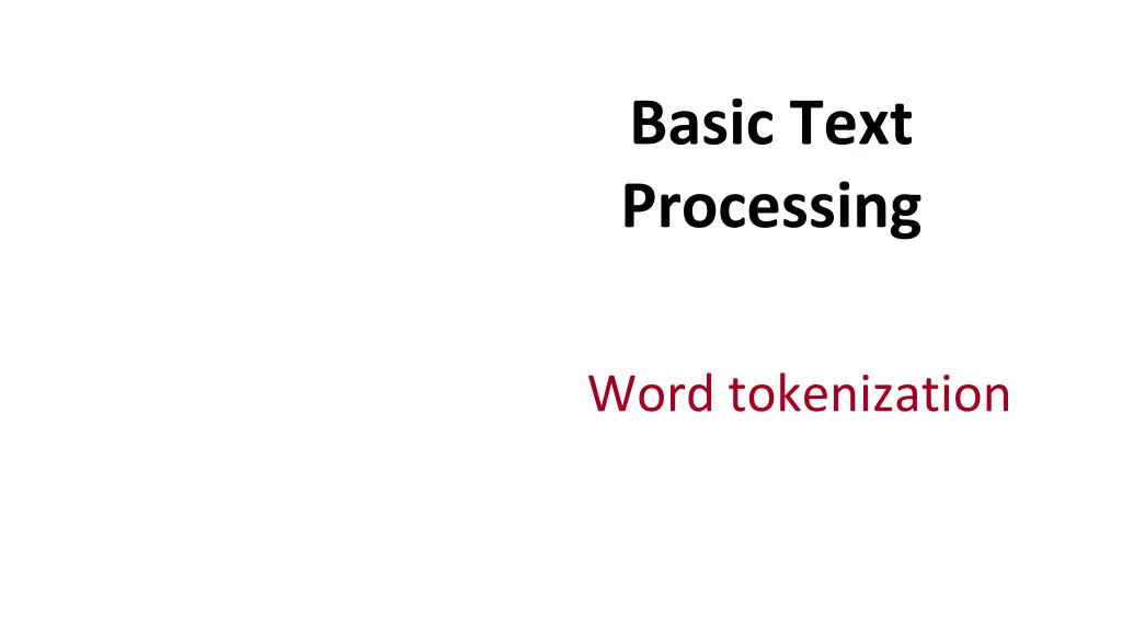 basic text processing 2