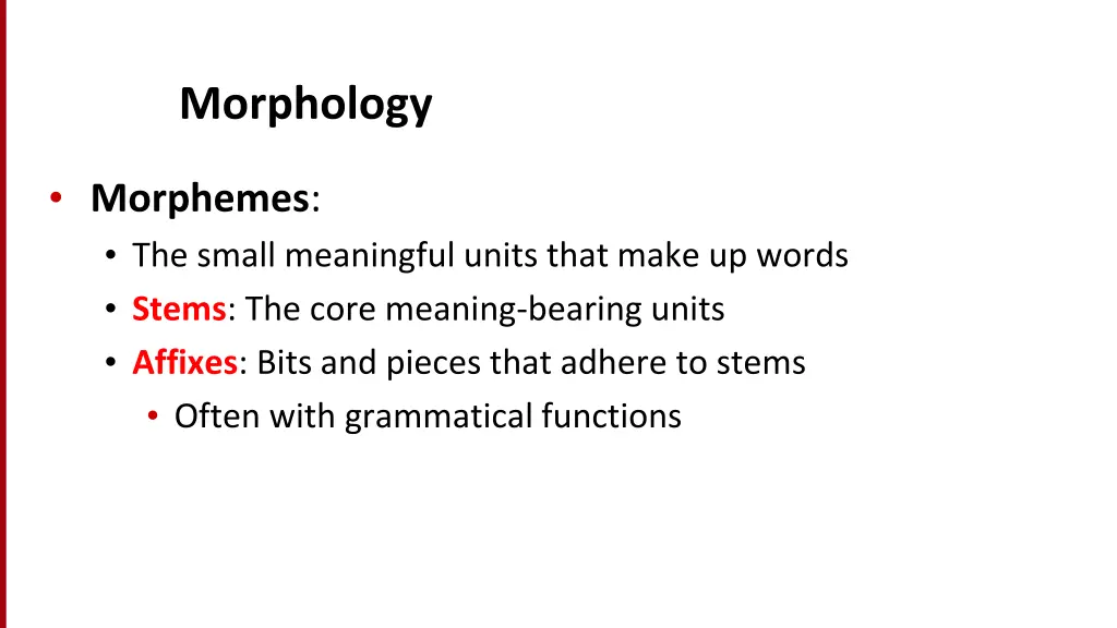 morphology