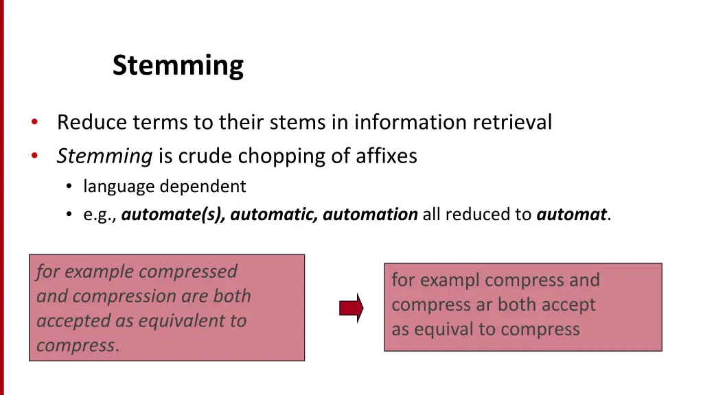 stemming