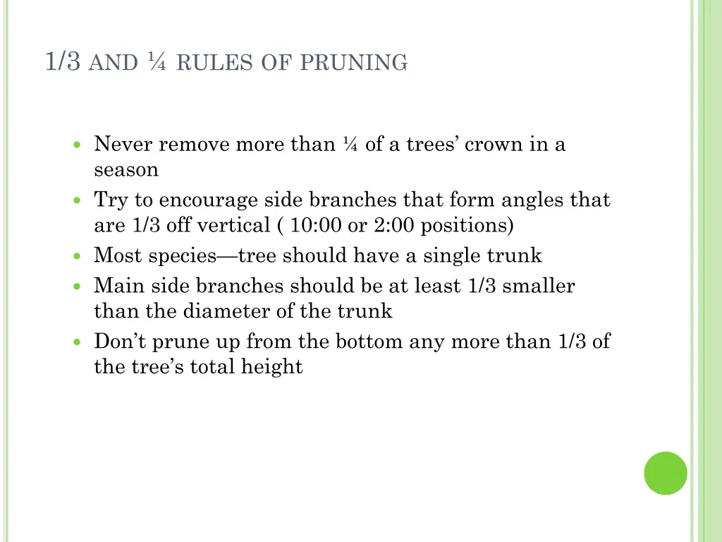 1 3 and rules of pruning