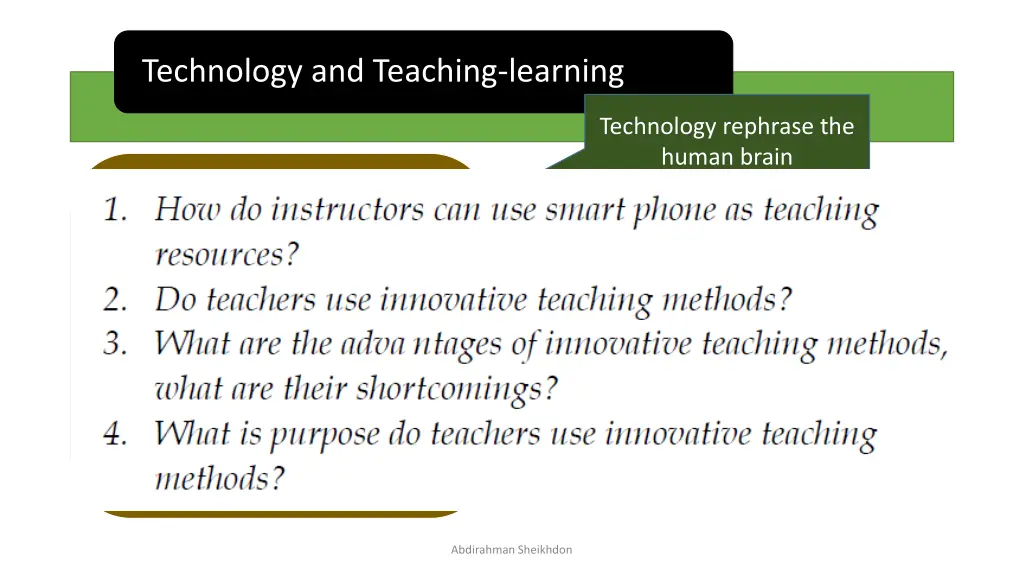 technology and teaching learning